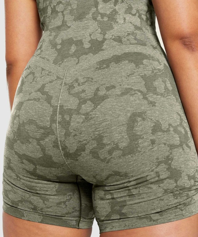 Gymshark Adapt Camo Seamless All In One Grønn | 7twfmhL7Yzf