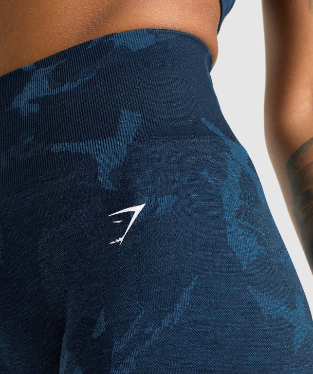 Gymshark Adapt Camo Seamless Marineblå | I8rrZ3YpMNS