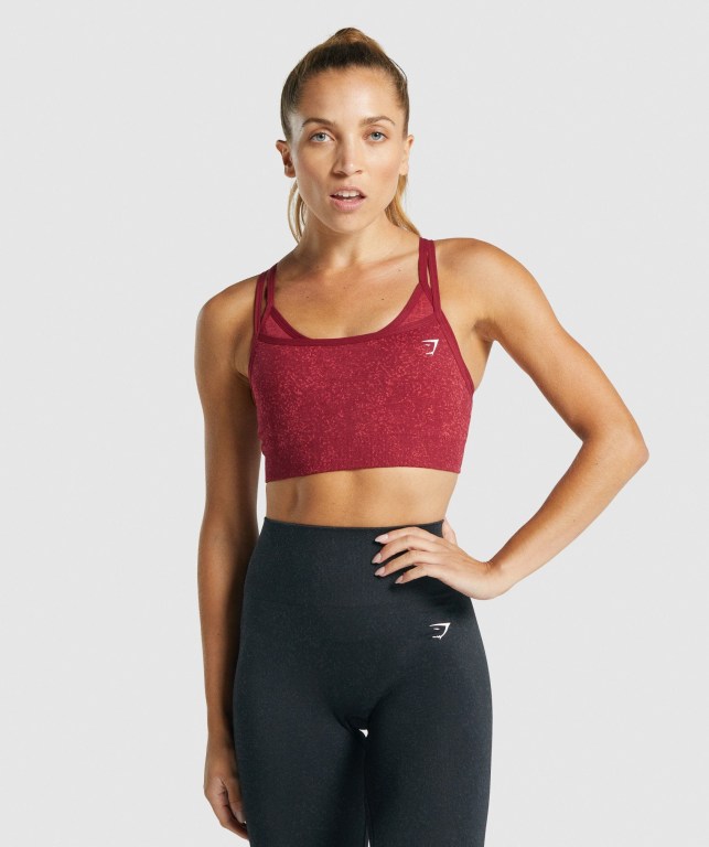 Gymshark Adapt Fleck Seamless Sports Bra Burgunder | 9iPNpXvuumw