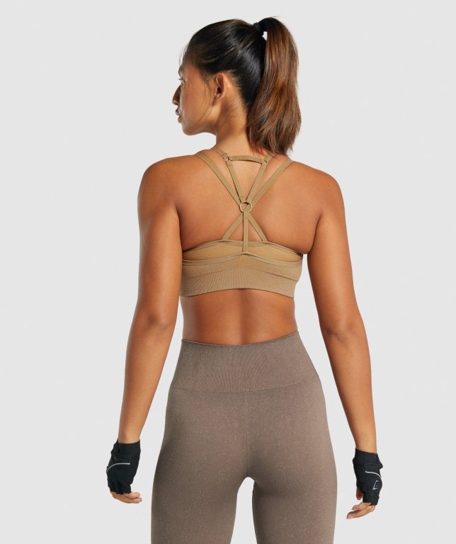 Gymshark Adapt Fleck Seamless Sports Bra Lyse Brune | pUvsIvRnPyU