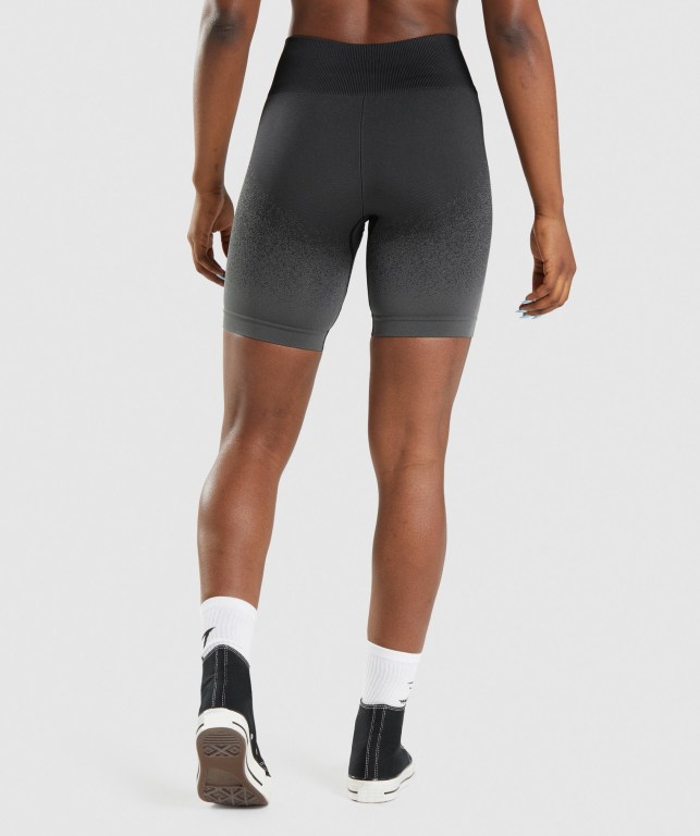 Gymshark Adapt Ombre Seamless Cycling Svarte Grå | IyKYjPuopZv