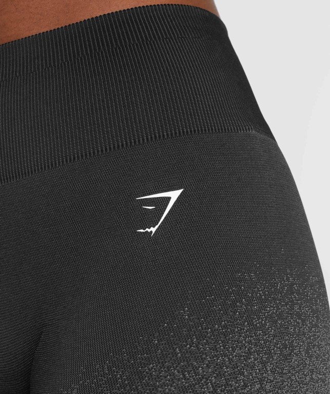 Gymshark Adapt Ombre Seamless Cycling Svarte Grå | IyKYjPuopZv