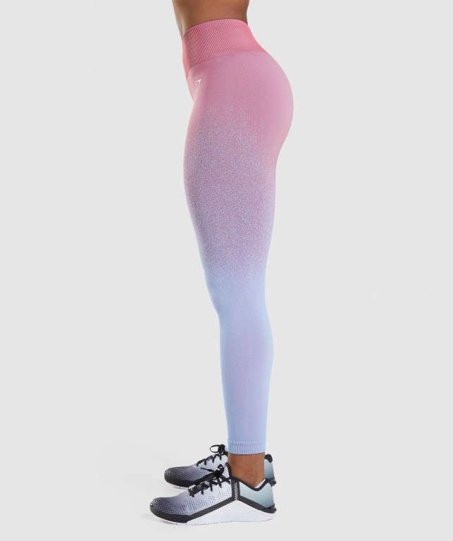 Gymshark Adapt Ombre Seamless Rosa Rosa Lyse Blå | S79CR3X3dtD