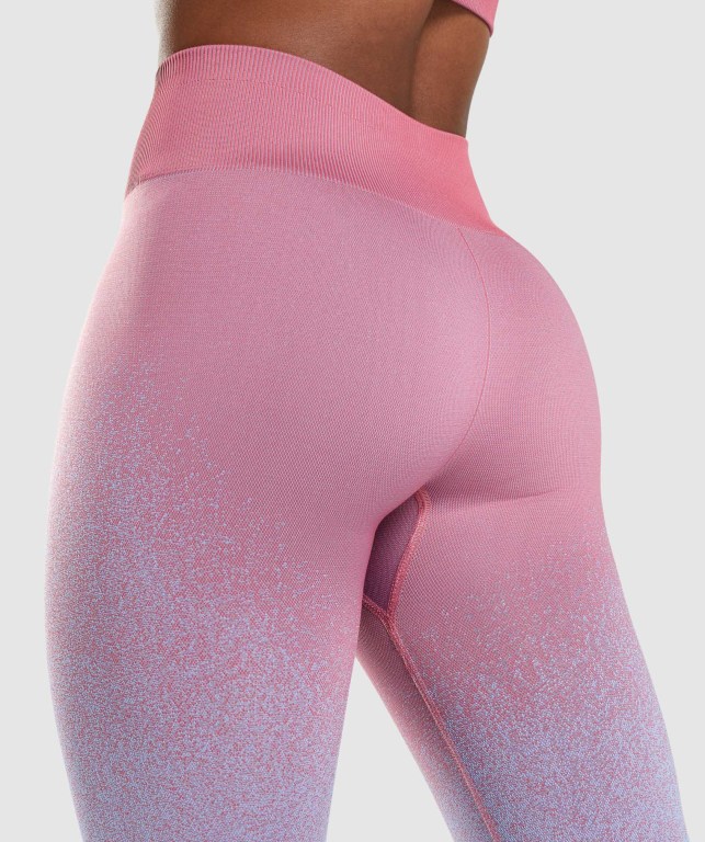 Gymshark Adapt Ombre Seamless Rosa Rosa Lyse Blå | S79CR3X3dtD