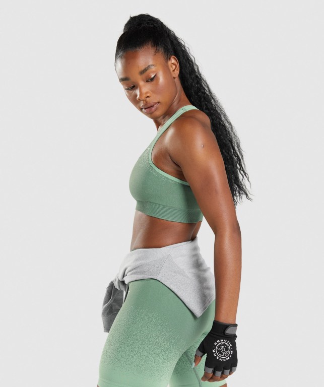 Gymshark Adapt Ombre Seamless Sports Bra Grønn Lyse Grønn | FMc7VeLHE4K