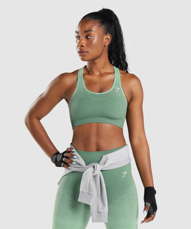 Gymshark Adapt Ombre Seamless Sports Bra Grønn Lyse Grønn | FMc7VeLHE4K