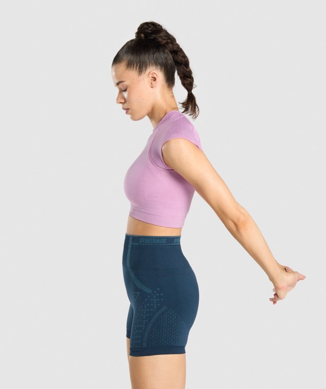 Gymshark Apex Seamless Crop Top Lilla Lyse Lilla | Igizs1E8c2l