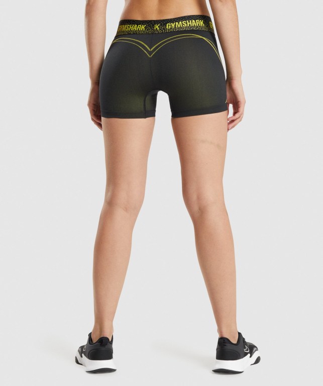 Gymshark Apex Seamless Low Rise Svarte Gul | dNUX7TstyIu