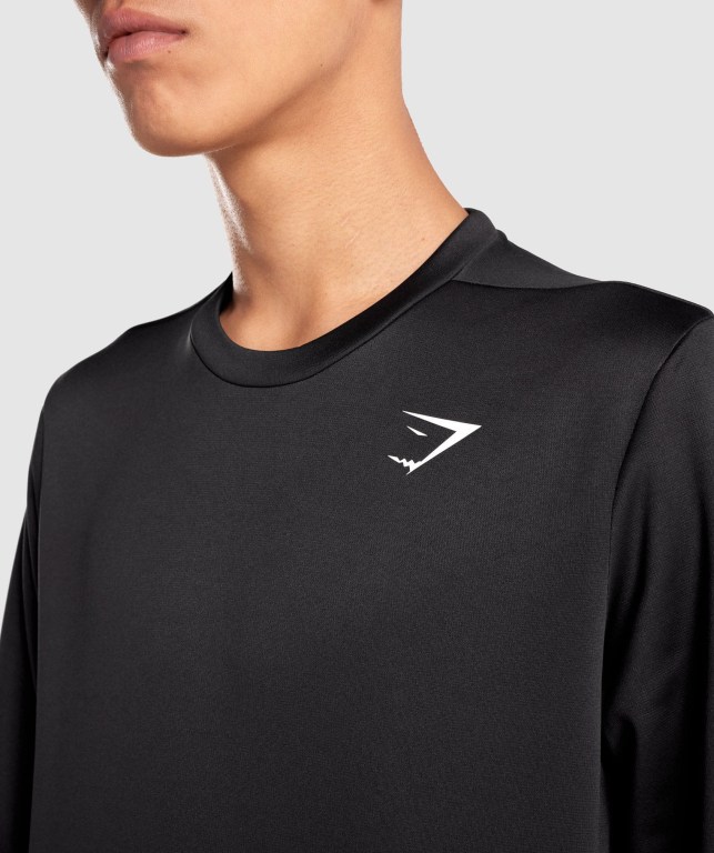 Gymshark Arrival Crew Sweatshirt Svarte | CqOqRBu3jv8