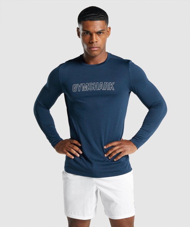 Gymshark Arrival Graphic Marineblå | erAWpwsMm3E