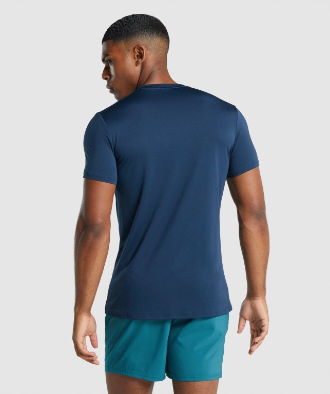 Gymshark Arrival Graphic Marineblå | txUOhvCBqYa