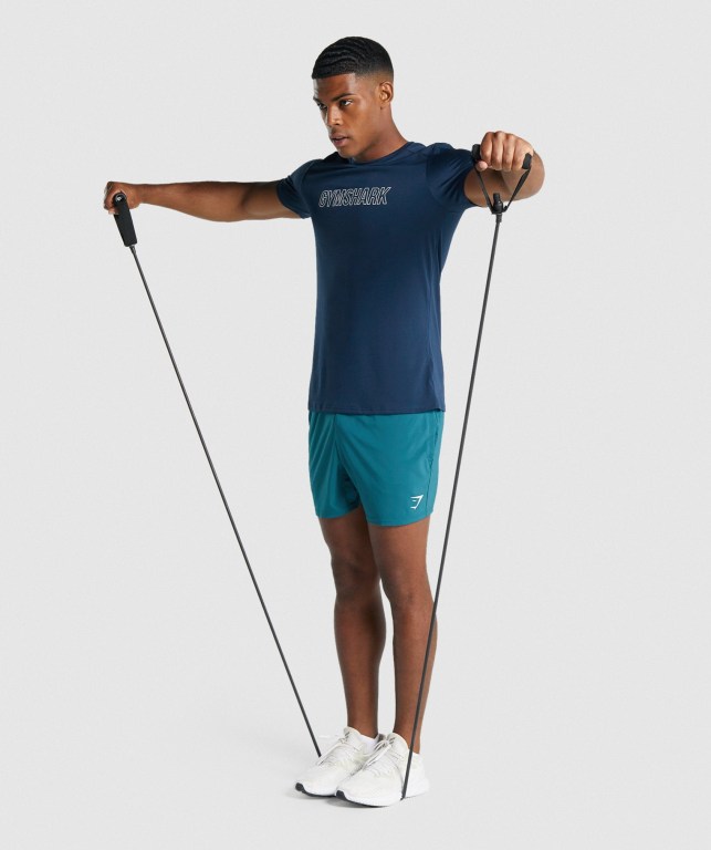 Gymshark Arrival Graphic Marineblå | txUOhvCBqYa