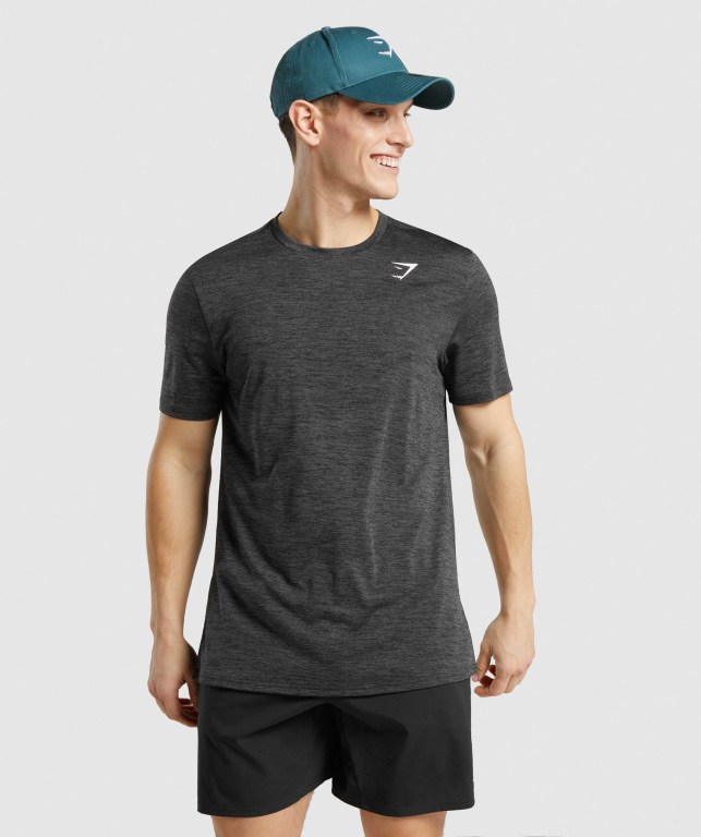 Gymshark Arrival Marl Svarte | JbNDzzDIRQR