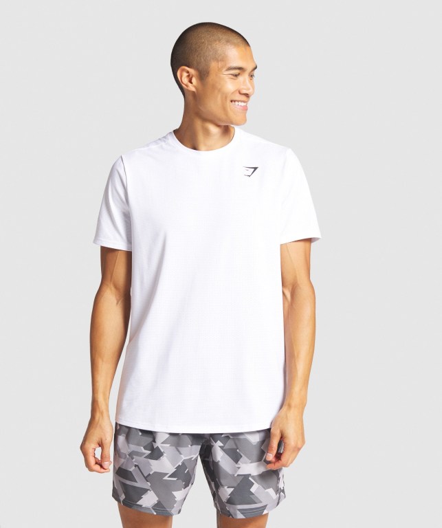 Gymshark Arrival Regular Fit Hvite | VP75sckYNAx