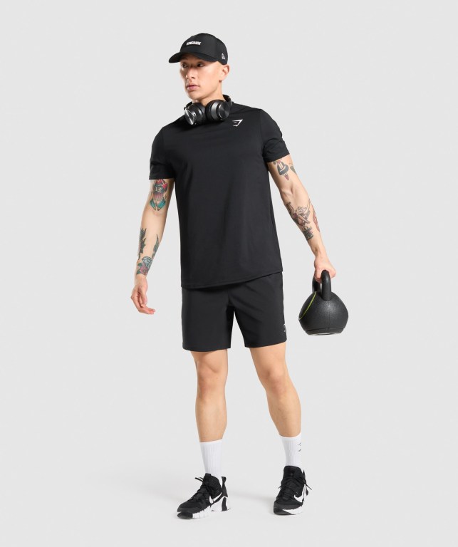 Gymshark Arrival Regular Fit Svarte | SDqE9LUIGz6