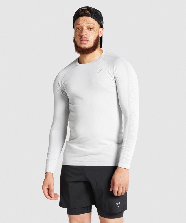 Gymshark Aspect Lette Seamless Lyse Grå | 6evT7JUAXKR