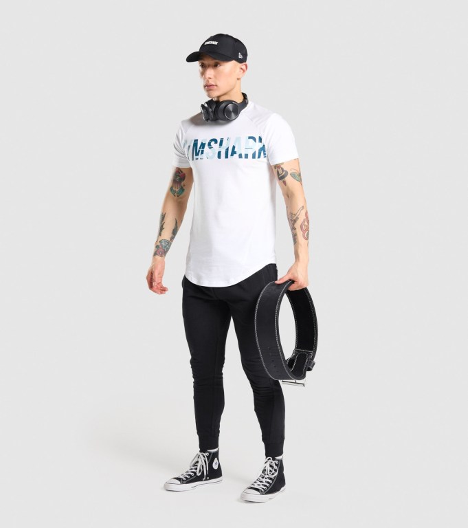 Gymshark Bold Hvite Camouflage | 9Fm7aiO642J