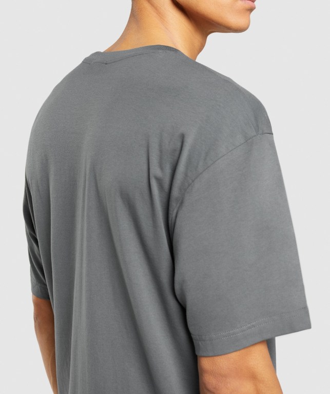 Gymshark Central Oversized Grå | NOTPjSRxiHt