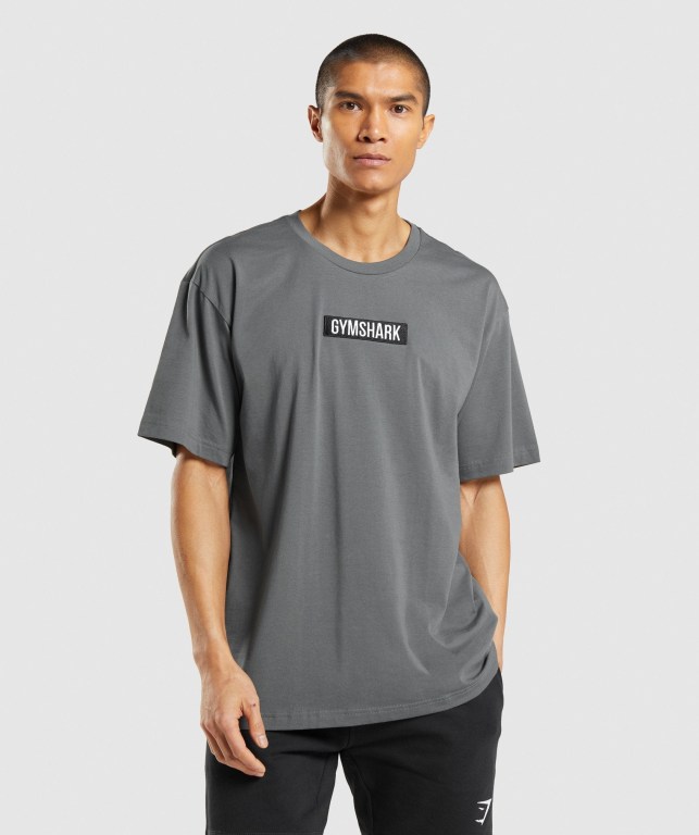 Gymshark Central Oversized Grå | NOTPjSRxiHt