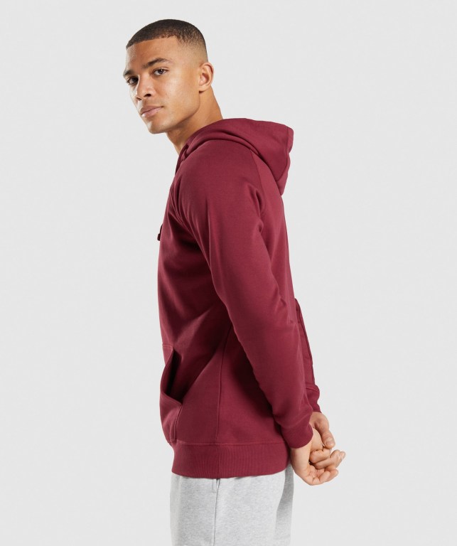 Gymshark Crest Burgunder Rød | 2FFJaH5iEU8