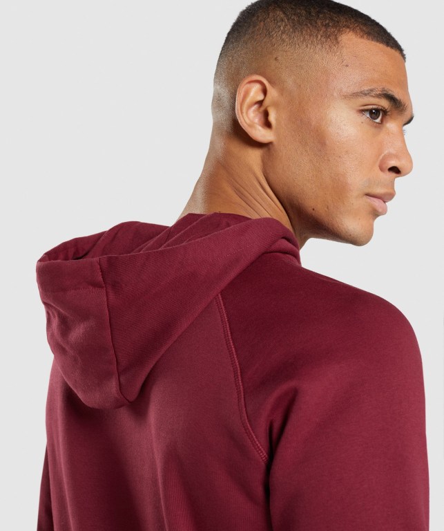 Gymshark Crest Burgunder Rød | 2FFJaH5iEU8