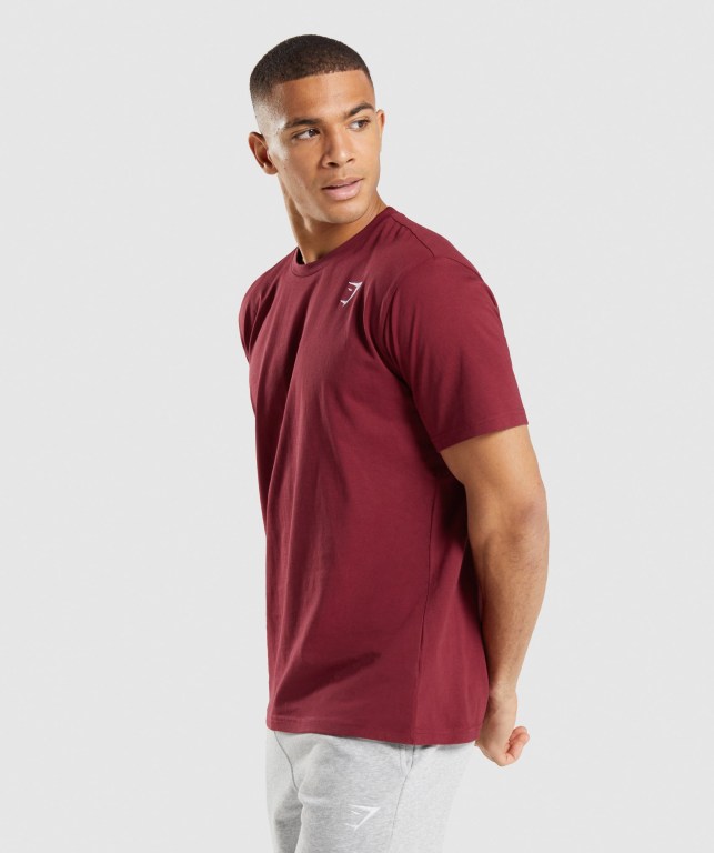 Gymshark Crest Burgunder Rød | nt1FB78CZz1