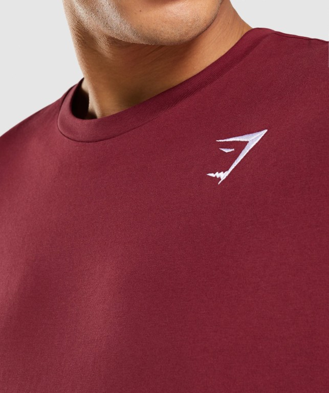 Gymshark Crest Burgunder Rød | nt1FB78CZz1