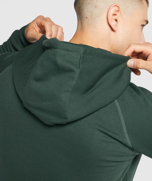 Gymshark Crest Zip Up Mørke Grønn | z9zatucH5Q7