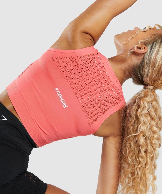 Gymshark Energy Seamless Crop Top Rosa | JlNK98urbxh