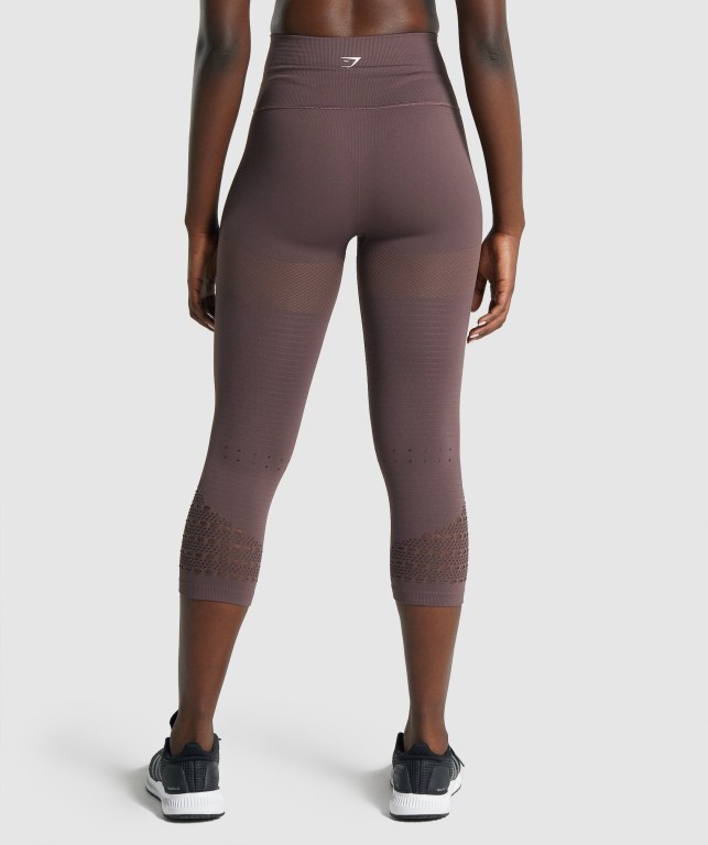 Gymshark Energy Seamless Cropped Brune | flgX9RywRWm