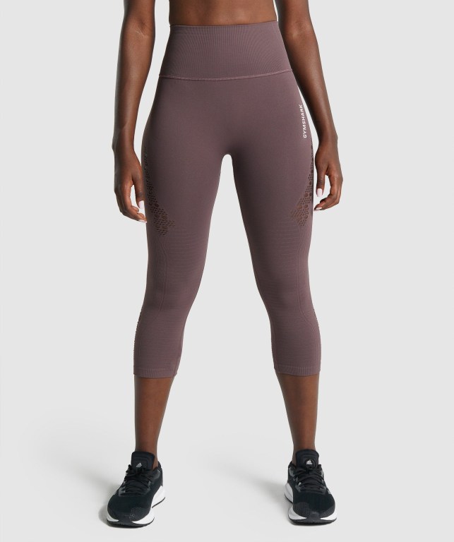 Gymshark Energy Seamless Cropped Brune | flgX9RywRWm