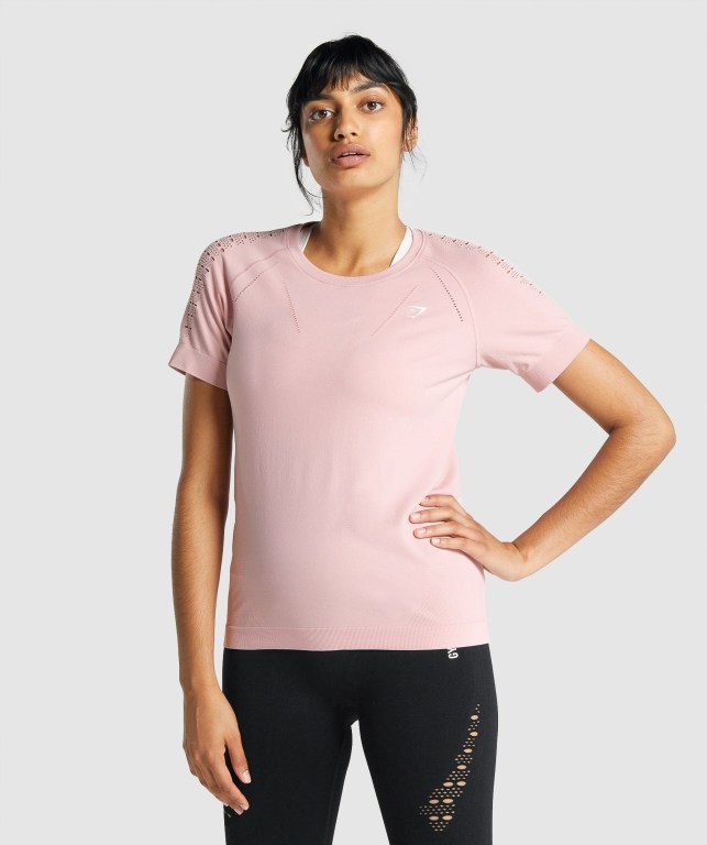 Gymshark Energy Seamless Lyse Rosa | EF6TOBLunLH