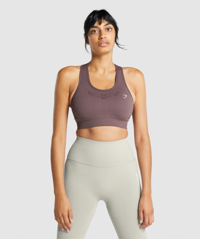 Gymshark Energy Seamless Sports Bra Brune | j1SfVlj5Xy5