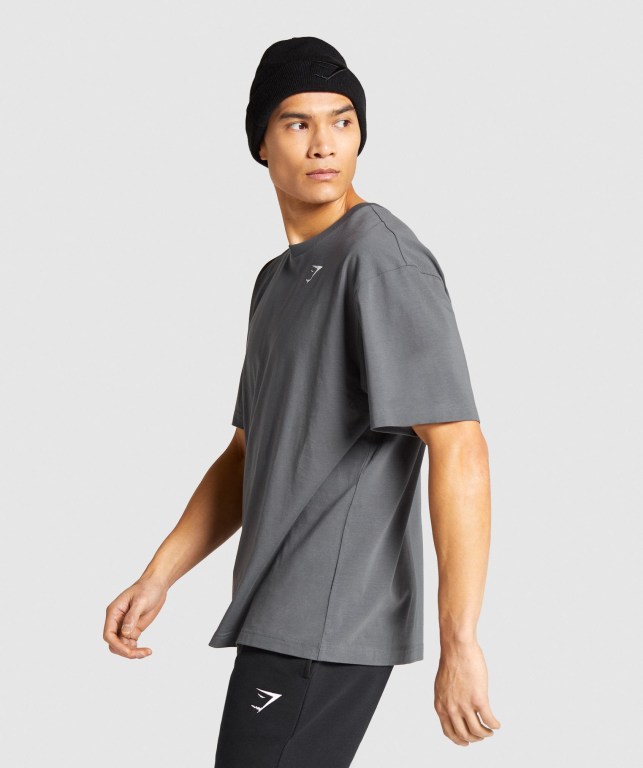 Gymshark Essential Oversized Grå | iTj4OeCfOCN