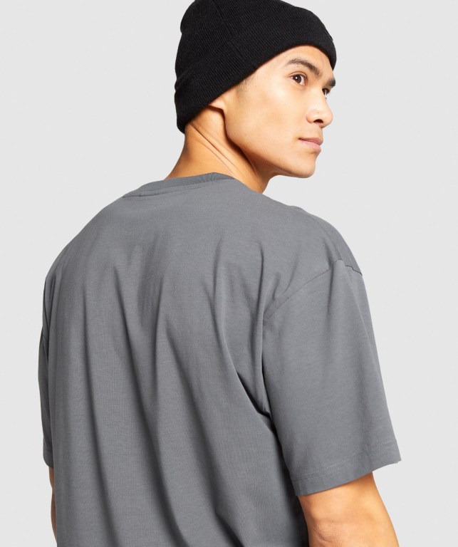 Gymshark Essential Oversized Grå | iTj4OeCfOCN