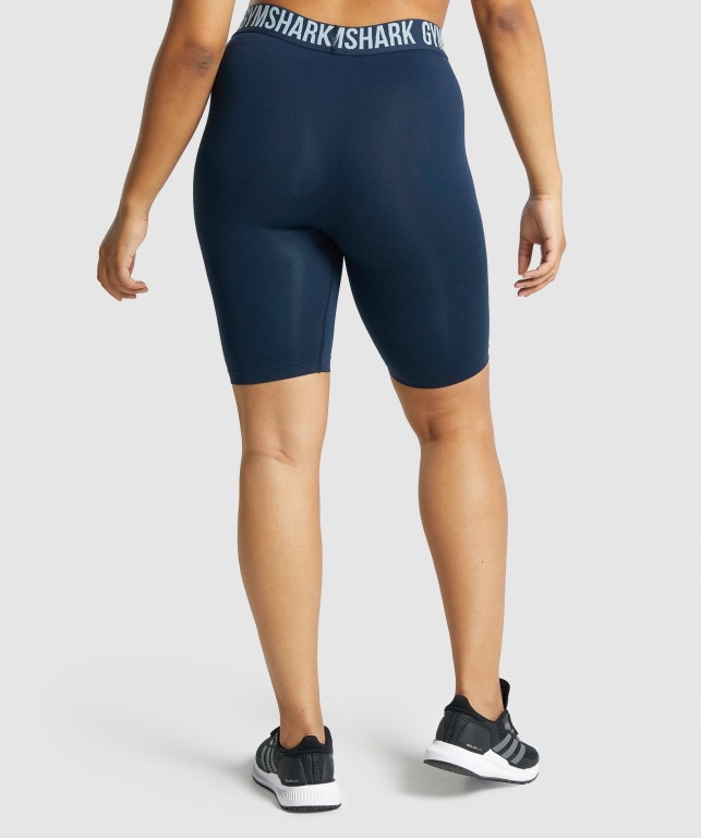 Gymshark Fit Seamless Cycling Marineblå | IWS5gLCnO6z