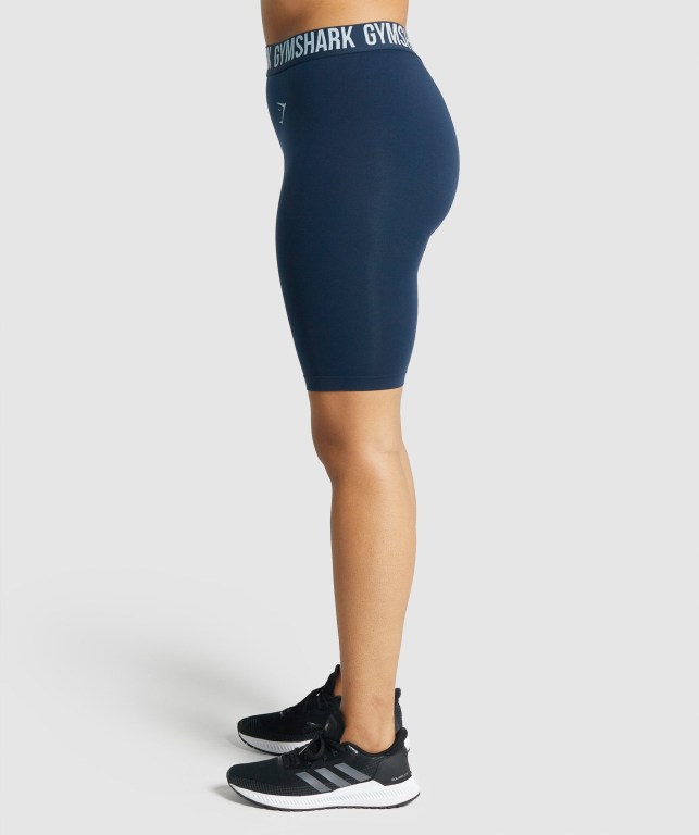 Gymshark Fit Seamless Cycling Marineblå | IWS5gLCnO6z