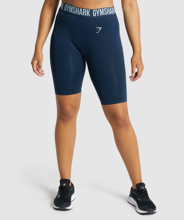 Gymshark Fit Seamless Cycling Marineblå | IWS5gLCnO6z