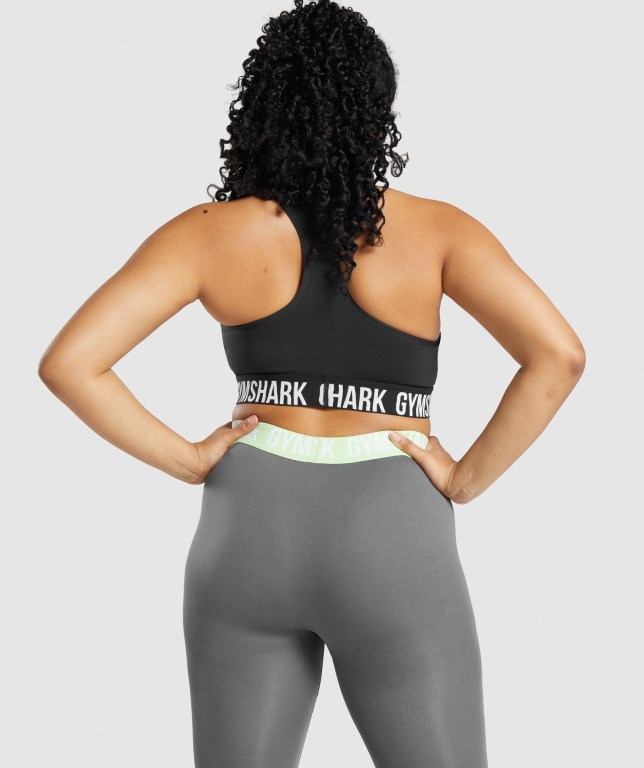 Gymshark Fit Seamless Sports Bra Svarte | 7doK8W7q62u