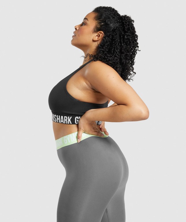 Gymshark Fit Seamless Sports Bra Svarte | 7doK8W7q62u