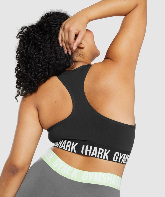 Gymshark Fit Seamless Sports Bra Svarte | 7doK8W7q62u