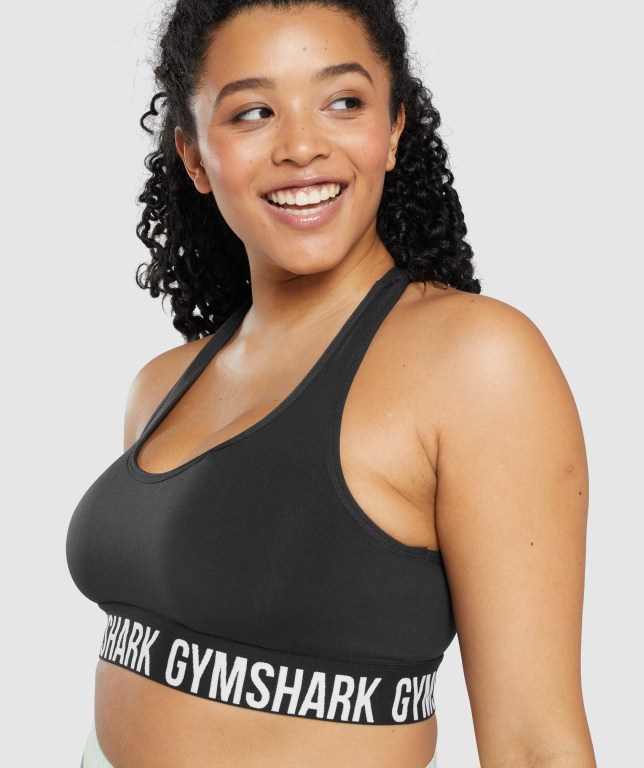 Gymshark Fit Seamless Sports Bra Svarte | 7doK8W7q62u