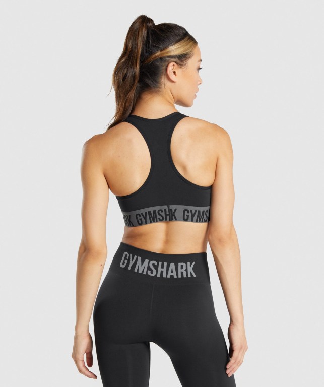 Gymshark Fit Seamless Sports Bra Svarte | IpEmPI6Sexo