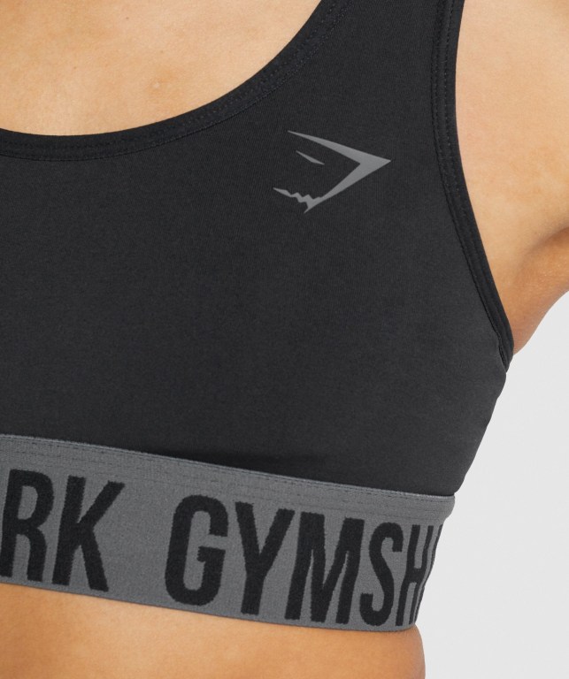 Gymshark Fit Seamless Sports Bra Svarte | IpEmPI6Sexo