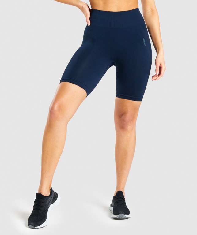 Gymshark Flex Cycling Marineblå | X79HB8ykUyW