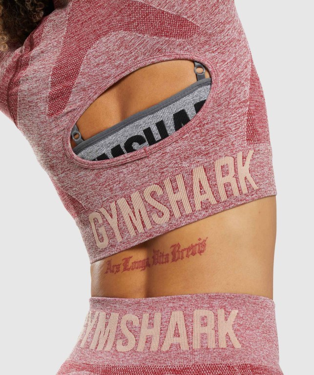 Gymshark Flex Sports Crop Top Burgunder | uiSCDKP2spp