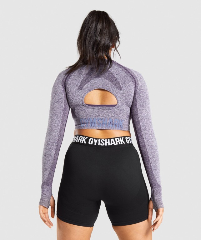 Gymshark Flex Sports Crop Top Lilla | ApNmdZGkgku