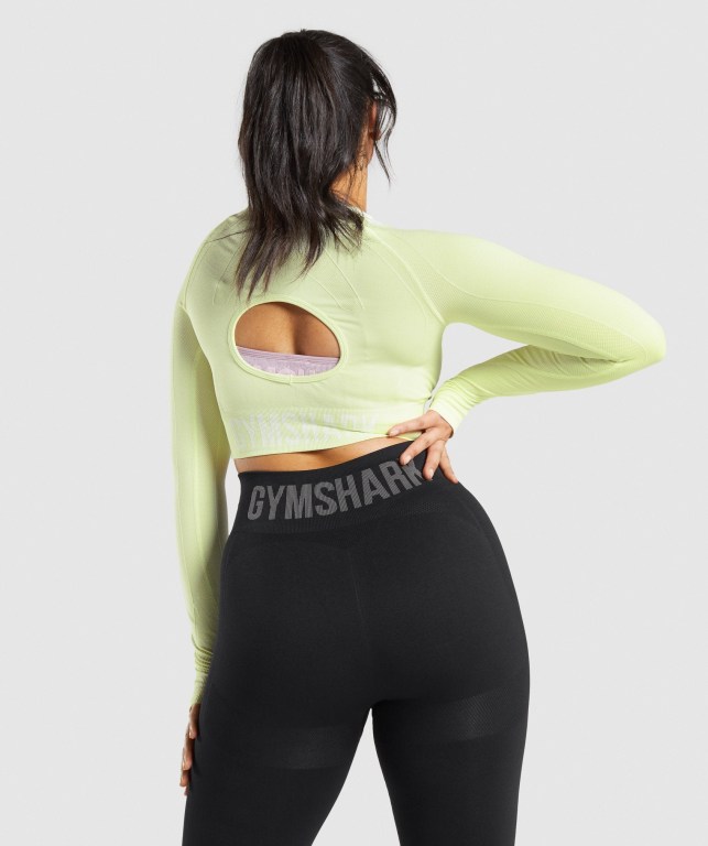 Gymshark Flex Sports Crop Top Lyse Grønn | UANSpHhA217