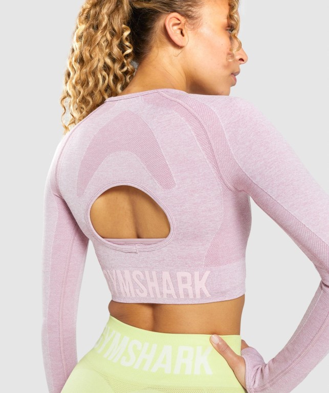 Gymshark Flex Sports Crop Top Lyse Lilla | 1ik3yZOiBiS