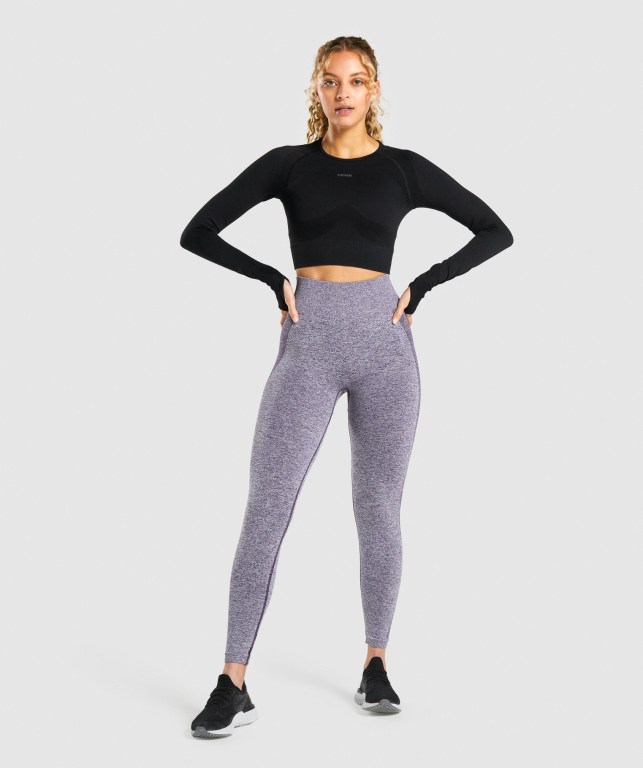 Gymshark Flex Sports Crop Top Svarte Grå | TXMfqGrXQO8